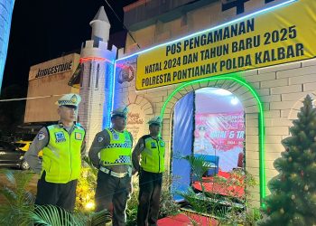 Untuk Keaman Dan Kelancaran Selama Nataru 2024,Polresta Pontianak Siagakan 9 Pos Pengamanan