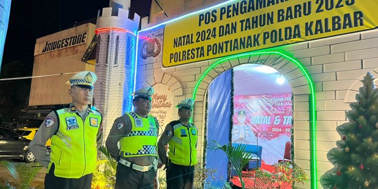 Untuk Keaman Dan Kelancaran Selama Nataru 2024,Polresta Pontianak Siagakan 9 Pos Pengamanan