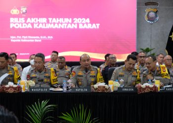 Ungkapkan Pencapaian Selama tahun 2024, Polda Kalbar Laksanakan Press Realese Akhir Tahun