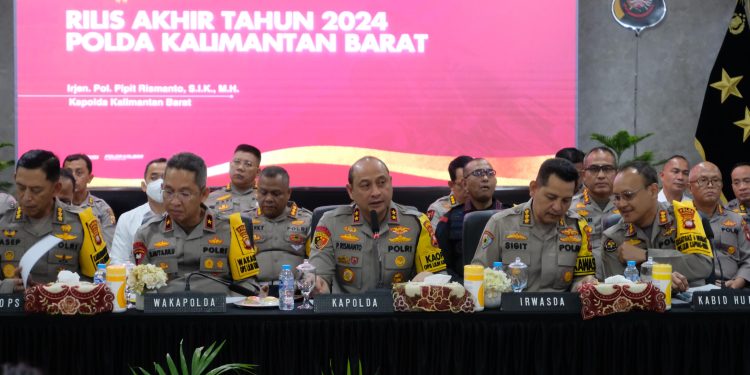 Ungkapkan Pencapaian Selama tahun 2024, Polda Kalbar Laksanakan Press Realese Akhir Tahun