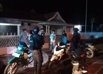 Patroli Gabungan Polres Singkawang Jaga Ketertiban Malam Akhir Pekan.