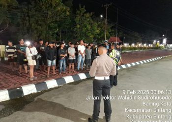 Polisi Tindak Puluhan Remaja Gunakan Knalpot Brong di Sintang