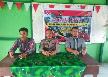 Wujudkan Cita-cita Jadi Polisi, Kanit Binmas Polsek Sebangki Sosialisasikan Penerimaan Polri