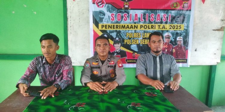 Wujudkan Cita-cita Jadi Polisi, Kanit Binmas Polsek Sebangki Sosialisasikan Penerimaan Polri