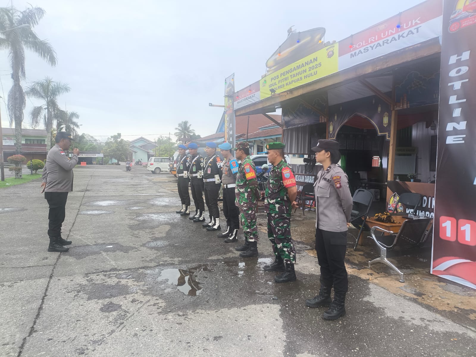 PENGAMANAN POS OPS KETUPAT KAPUAS 2025, POLRES KAPUAS HULU PASTIKAN SITUASI AMAN DAN KONDUSIF