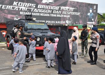 Satbrimob Polda Kalbar kembali menerima outing class dari murid-murid salah satu Paud yang ada di Provinsi Kalbar