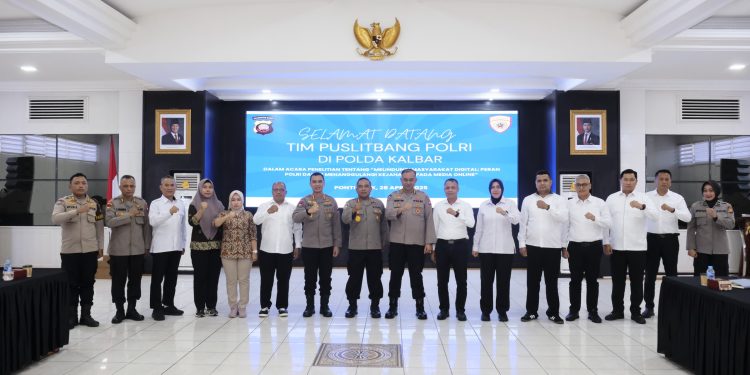 Peran Polri Dalam Menanggulangi Kejahatan Pada Media Online”, Puslitbang Polri Kunjungi Polda Kalbar