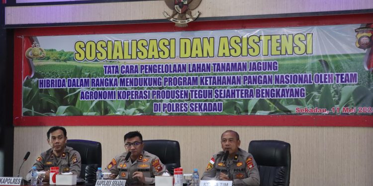Dukung Ketahanan Pangan, Polres Sekadau Gelar Sosialisasi Pengelolaan Lahan Jagung Hibrida