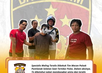 Tertidur Pulas, Spesialis Pencurian Teralis di Pontianak Diringkus Tim Macan Selatan