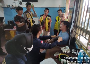 Menyambut HUT Bhayangkara 1Juli“Polres Landak Peduli, Pengemudi Ojol dan Sopir Angkutan Dapat Layanan Kesehatan Gratis”