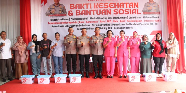 Bhakti Kesehatan Polri dalam Rangka Hari Bhayangkara ke-79, Polda Kalbar Hadirkan Layanan Kesehatan Gratis Bagi Masyarakat
