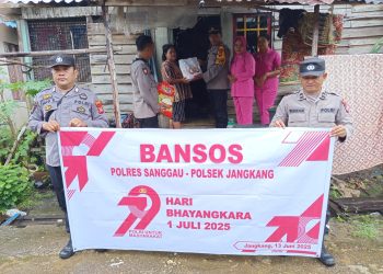 Polsek Jangkang Salurkan Bantuan Sosial dalam Rangka Hari Bhayangkara ke-79, Wujud Kepedulian Nyata kepada Masyarakat