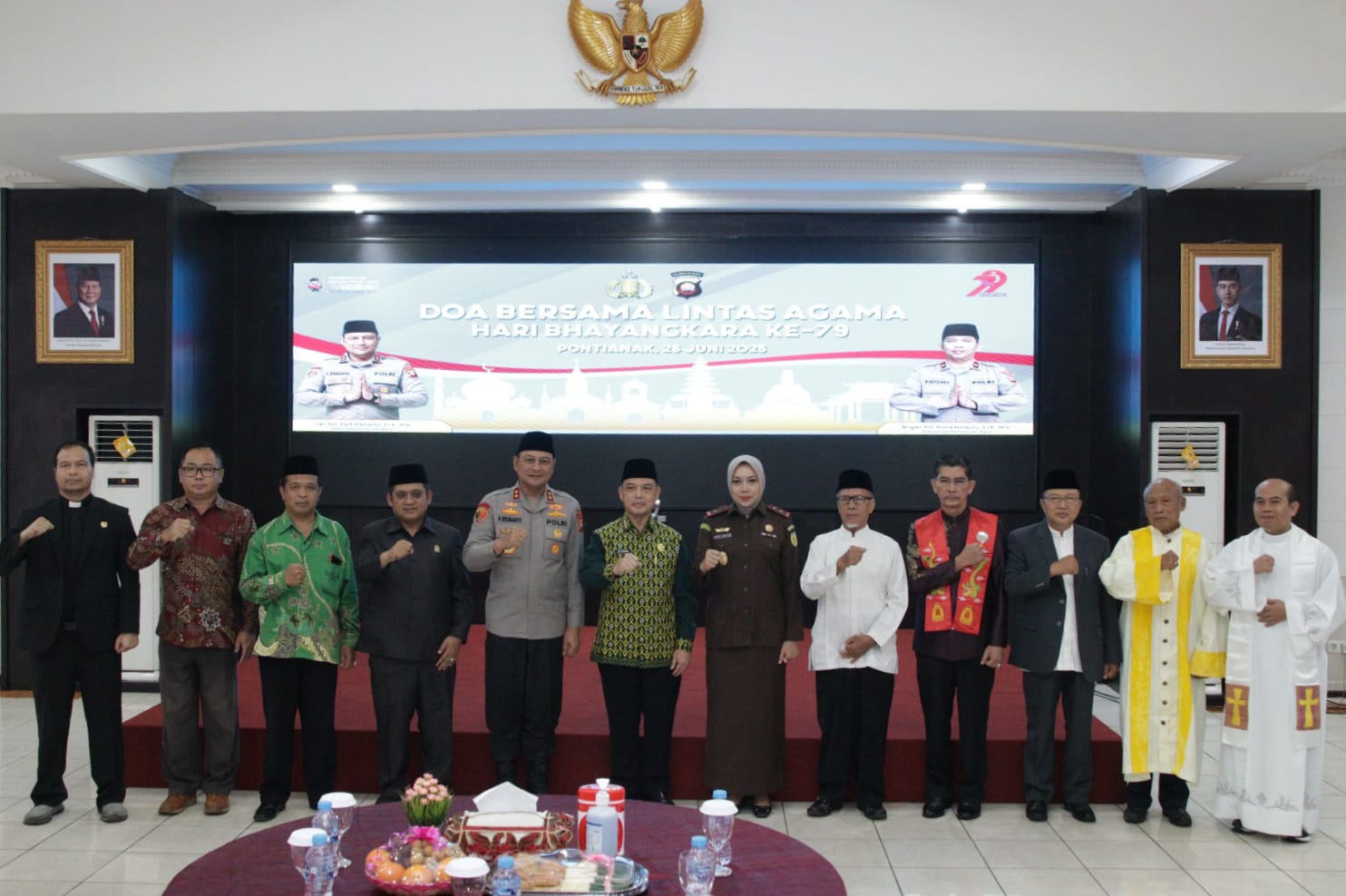 Polda Kalbar Gelar Doa Bersama Lintas Agama, Wujud Syukur Peringati Hari Bhayangkara ke-79