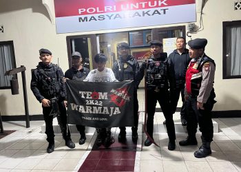 Patroli Enggang Polresta Pontianak Bubarkan Sekelompok Remaja di Jalan Ilham, Amankan Satu Sajam