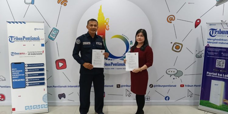 Bidhumas Polda Kalbar Pererat Kerja Sama dengan Tribun Pontianak untuk Aktualisasi Informasi
