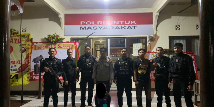 Patroli Dini Hari, Tim Patroli Enggang Polresta Pontianak Amankan Bocah Bawa Sajam di Jl. Merdeka